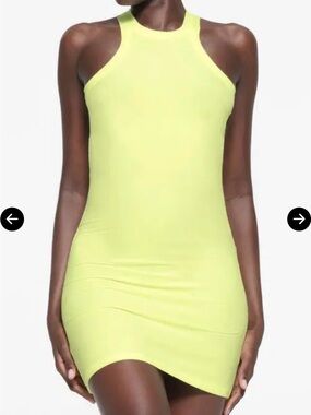 NWT SKIMS Soft Lounge High Crew Neck Mini Tank Dress in Lemonade - Size Medium